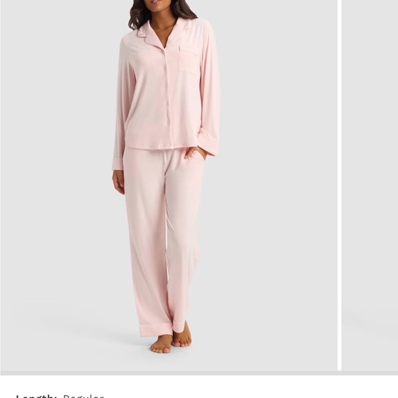 Women's Bamboo Stretch-Knit Long Sleeve Pajama Set in Blossom - Picture 7 of 8